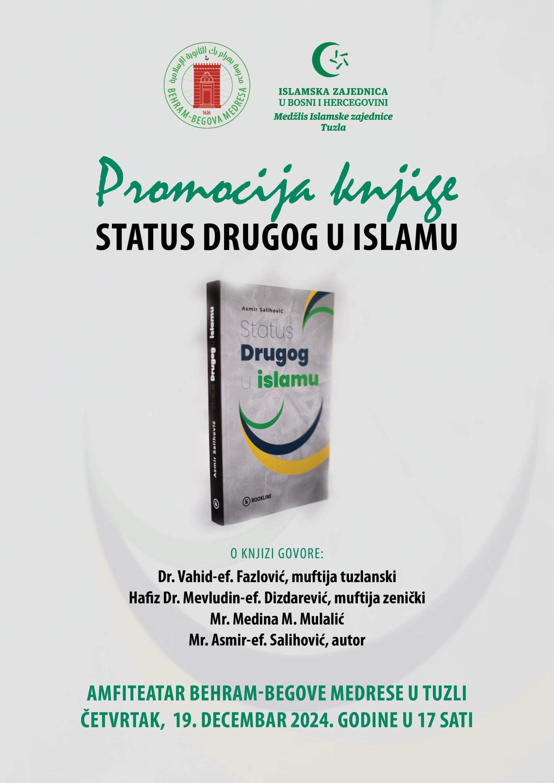 NAJAVA-Status drugog.jpg - Tuzla: U četvrtak promocija knjige Status Drugog u islamu